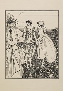 Sulla spiaggia di Dieppe (I bagnanti), da un libro di cinquanta disegni da Aubrey Beardsley