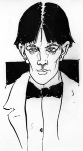Autoritratto di Aubrey Vincent Beardsley (1872-1898) illustratore e scrittore inglese