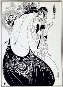 La gonna del pavone. Illustrazione di Salomè di Oscar Wilde da Aubrey Beardsley
