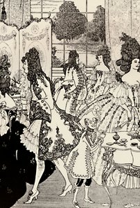 Il ratto del ricciolo. Alexander Pope. Disegno a penna, 1896, 1923 da Aubrey Beardsley