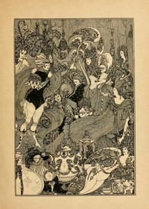 Il ratto del ricciolo. Illustrazione per La caverna della milza di Alexander Pope da Aubrey Beardsley
