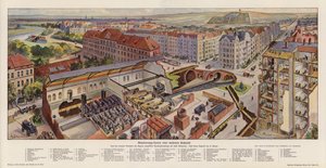 Sistema fognario di una città moderna, Schoeneberg, Germania da August (after) Dressel