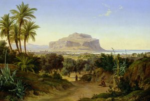 Tedesco: Blick auf Palermo mit Monte Pellegrino Vista di Palermo con il Monte Pellegrino