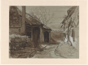 Veduta del villaggio di Dongen da August Allebe