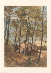 Vista da una collina su una casa nel golfo di Arcachon da August Allebe