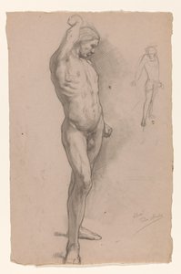Nudo maschile, di fronte da August Allebe