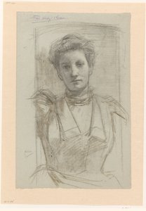 Ritratto di una donna a mezzo busto da August Allebe