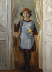 Ragazza sulla soglia (Maria Eiebakke) 1918 da August Eiebakke