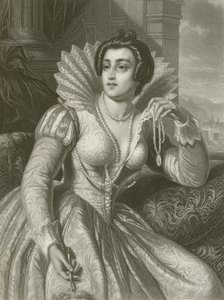 Giulia Imperiali (incisione) da August Friedrich Pecht