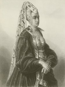 Regina Isabeau (incisione) da August Friedrich Pecht