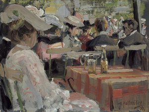 Un ristorante in giardino, 1906 da August Heitmuller