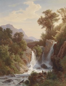 Pescatore alla cascata da August Kessler