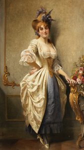 Una giovane bellezza, 1884 da August Knoop