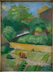 Vista sul giardino del vicino (Bonn) da August Macke