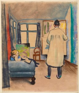 Franz e Maria Marc nello studio di August Macke a Bonn da August Macke