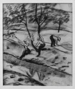 Boscaioli a Kandern da August Macke