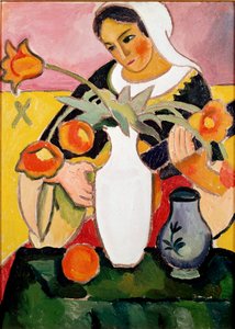 Suonatore di liuto Dipinto di August Macke (1887-1914) 1910 Parigi, galleria d