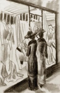 Negozio di moda nel portico da August Macke