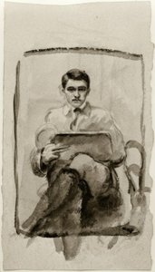 Autoritratto, disegnando da August Macke