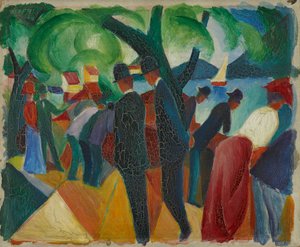 Passeggiata sul ponte da August Macke