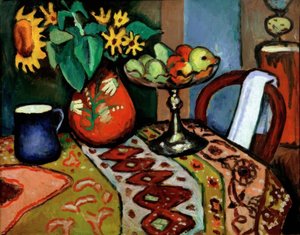 Natura morta con girasoli I da August Macke