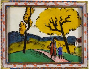 Due ragazze in un paesaggio da August Macke