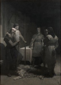 La Saga di Frithiof: Re Bele e Thorsten Vikingsson da August Malmström