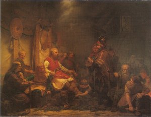 I messaggeri di re Ella davanti ai figli di Ragnar Lothbrok da August Malmström