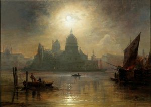 Venezia, una notte di luna su Santa Maria della Salute