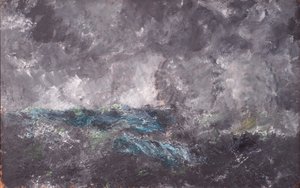 Tempesta negli scogli. "L
