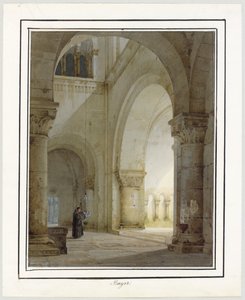 Interno di una chiesa romanica da August von Bayer