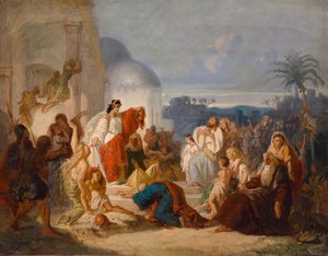 Tedesco: Giuditta mostra ai betulmani la testa mozzata di Oloferne da August von Heckel