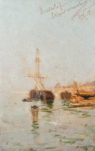 Studio da Venezia con nave da August von Pettenkofen