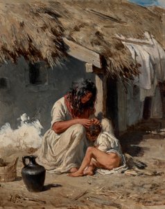 Idillio di un villaggio ungherese da August von Pettenkofen