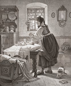 La Toilette. Cura dei bambini del XIX secolo da Augusta Ludwig
