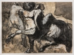 Centauro che rapisce due donne da Auguste (after) Rodin