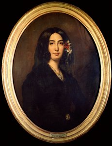 Ritratto di George Sand (Aurore Dupin, Baronne Dudevant) (1804-1876) nel 1832. Dipinto di Auguste Charpentier (1813-1880) Parigi Museo Carnavalet da Auguste Charpentier