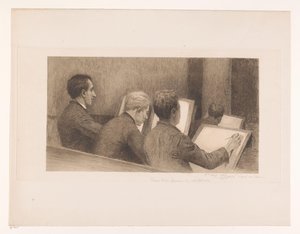 Lezione alla scuola di disegno da Auguste Danse (signed by artist)