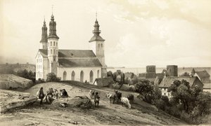 Chiesa di Santa Maria a Wisby da Auguste Etienne Francois Mayer