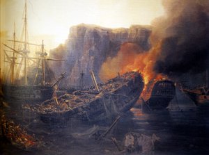 Francese:  Le soir de la bataille de Navarin, 1827 Serata della battaglia di Navarino