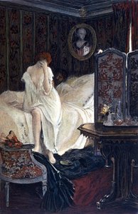 La donna adultera. Illustrazione di Auguste François Gorguet (1862-1927) per "Il giglio rosso" di Anatole France da Auguste Francois Gorguet