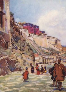 Le Potala, Tibet (litografia a colori)