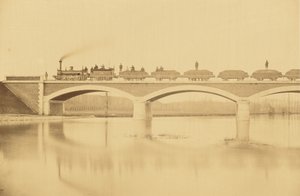 Linea da Villenueve-Saint-Georges a Montargis, viadotto sul Loing (vicino a Montargis) da Auguste Hippolyte Collard