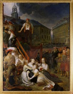 Episodio in Place du Bouffay, Nantes, 1793, 1859 da Auguste Hyacinthe Debay