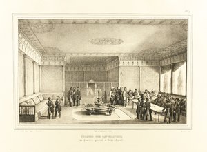 Firma del trattato di Adrianopoli al vecchio palazzo di Edirne, 1834 da Auguste Joseph Desarnod
