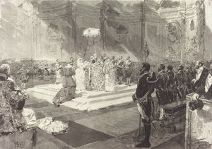 Battesimo reale alla corte di Spagna, 1882 da Auguste Lepere