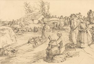 Sepoltura nella palude della Vandea da Auguste Lepere