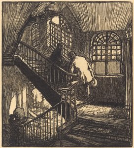 Scala della casa dove era il Chateau Rouge, pubblicato 1901 da Auguste Lepere