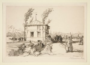 La guinguette, strada di Billancourt da Auguste Lepere