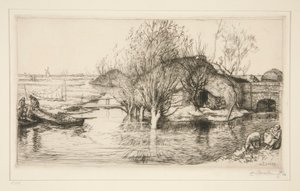 La masure inondée (Vendée) da Auguste Lepere